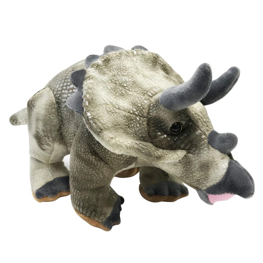 Dinosaur Figurine, Body Pillow, Cushion, Mascot, Realistic Dinosaur, Gift, Cute, Fluffy (Triceratops)