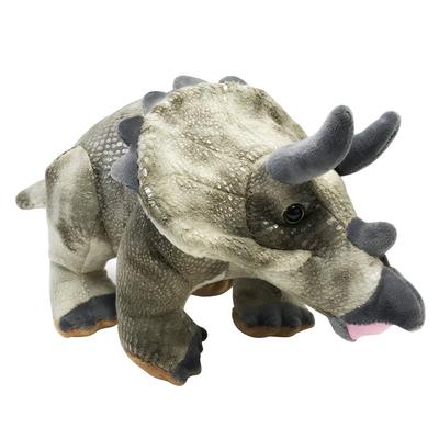 Dinozor Figür, Vücut Yastığı, Yastık, Maskot, Gerçekçi Dinozor, Hediye, Sevimli, Kabarık (Triceratops)