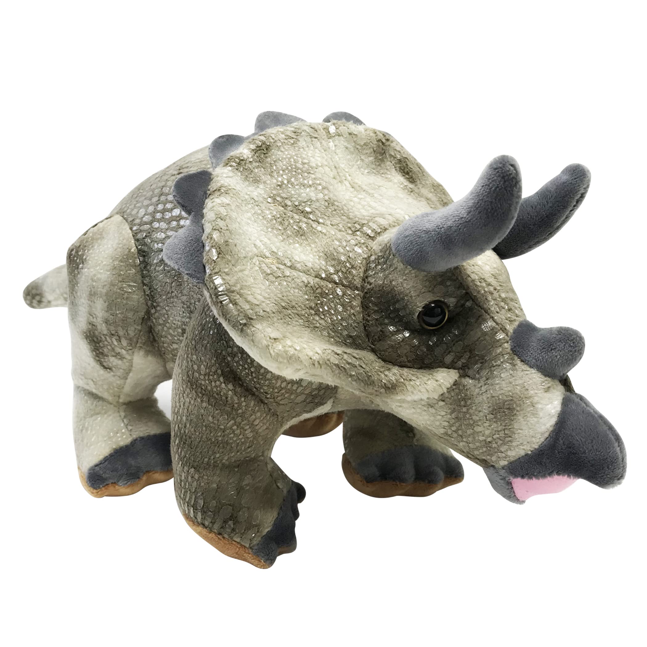 

Dinosaur Figurine, Body Pillow, Cushion, Mascot, Realistic Dinosaur, Gift, Cute, Fluffy (Triceratops)