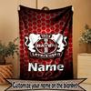 Custom Name Personalized Bayer 04 Leverkusen Print Blanket, Home Decor, Bedroom, Sofa, Camping, Couch, Gifts for Birthday Christmas
