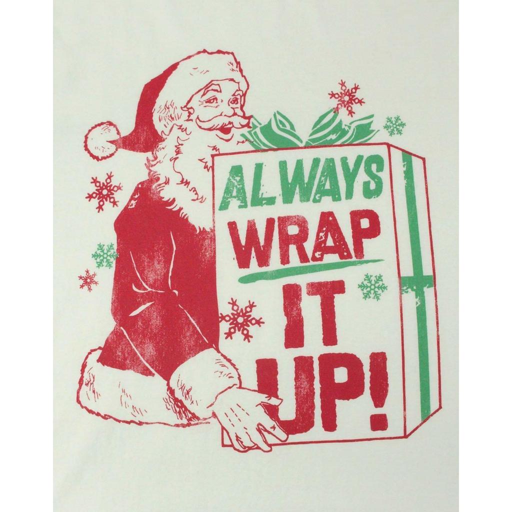 Junk Food Mens Always Wrap It Up Santa Claus T-Shirt