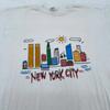 Vintage 90s NEW YORK CITY ART T-Shirt LARGE Nyc
