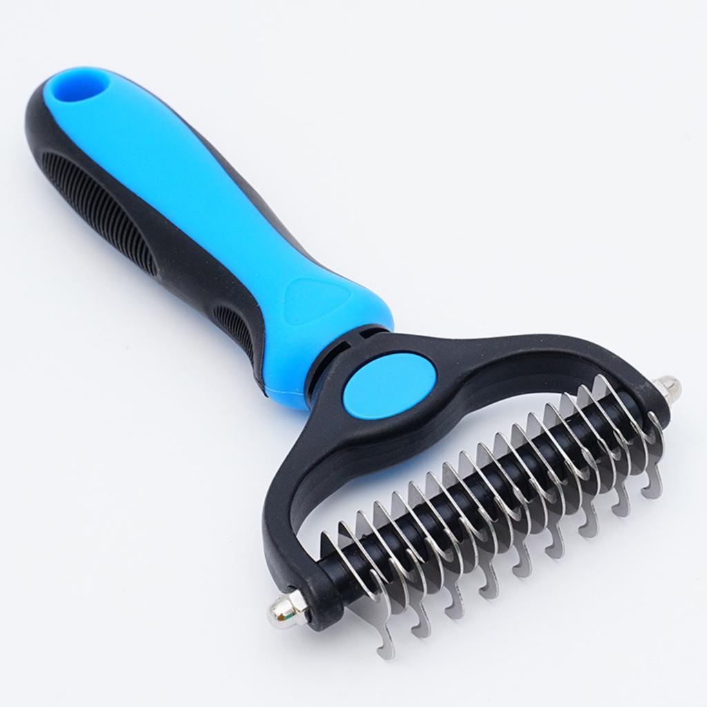 Stainless Steel Pet Comb Double-sided And Dog Comb Cleaning Grooming Hair Removal Comb Depilatory Comb Pet Supplies Detangling Comb