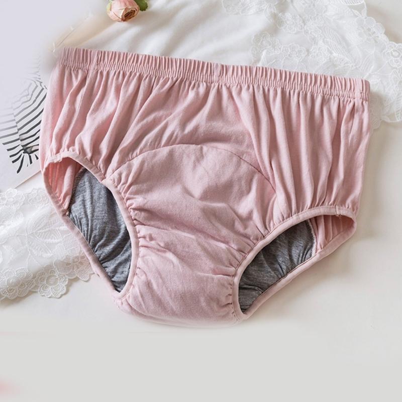 Breathable Washable Adult Incontinence Underwear For Seniors Absorbent Leakproof Cotton Underwear Discreet Comfort Wear