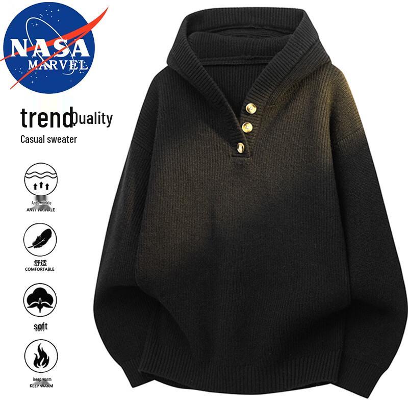 NASA MARVEL Men's Hooded Knit Sweater