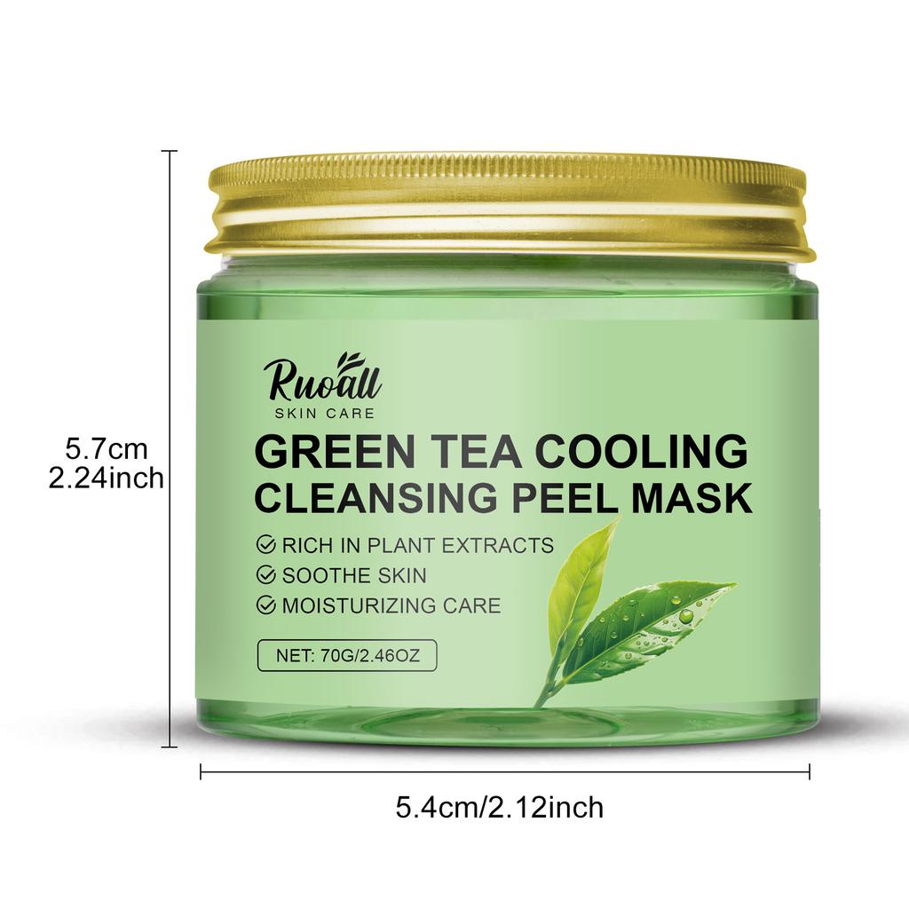 Grüntee Reinigung Auftragen Maske Grüntee Reinigung Abziehen