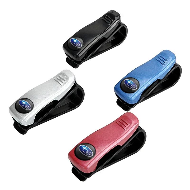 Car Sun Visor Glasses for Subaru Forester XV Tribeca Outback Impreza Legacy STI WRX BRZ Card Ticket Fastener Auto Sunglass Clip X5
