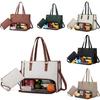 Sophisticated Pu Tote Bag With Inner Divider And Lunch Storage For Daily Commute