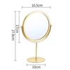 Metal Makeup Mirror with Stand Round Dressing Mirror Retro Desktop Mirror  Bedroom