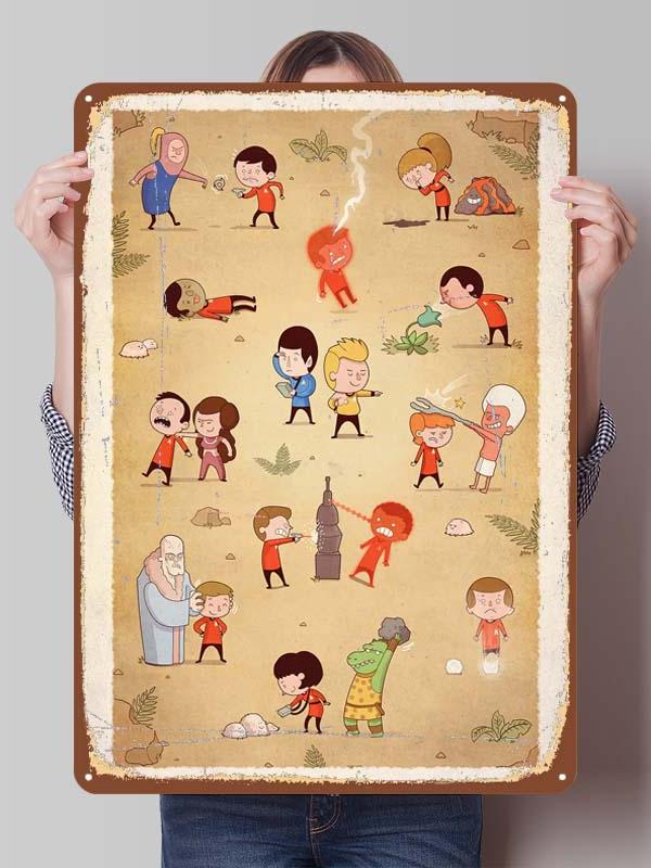 Klassische Filmplakate Star Treks Metallschilder Schlafzimmerdekoration Wohnzimmerdekor Männer Benutzerdefinierte Blechschilder für Wandkunst Dekoration