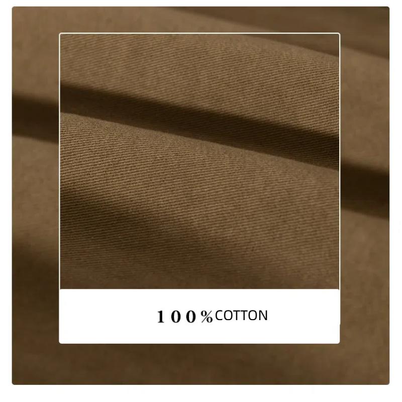 American Cargo Pants Autumn Pure Cotton Comfortable Casual Men Pants Elastic Waist Black Ankle Tied Pant Vintage Men Trousers