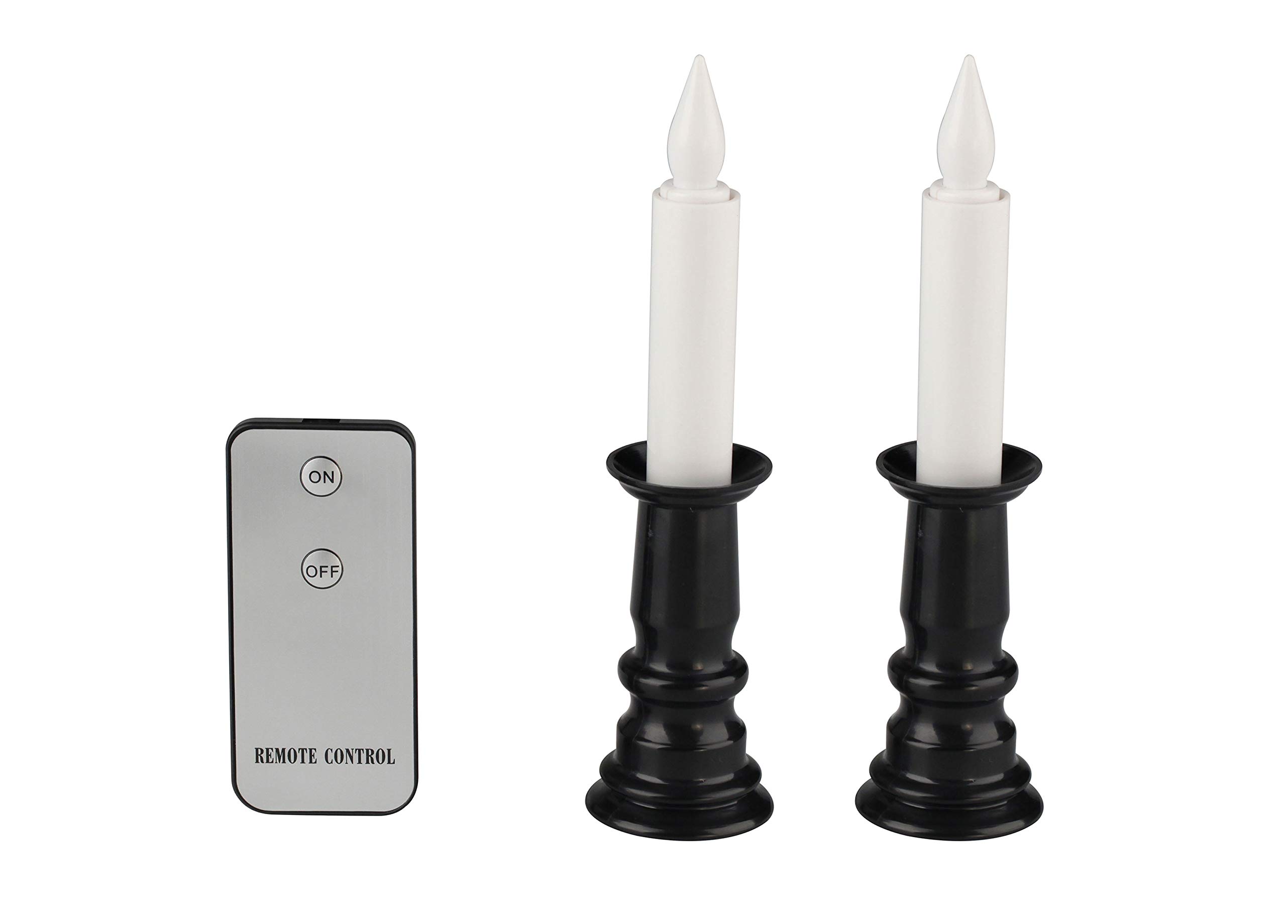 

Urban Workshop LED Electric Candles, Set of 2 (with Remote Control), Black