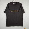 Vintage Las Vegas Shirt Mens Large Black Embroidered Logo Souvenir Tourist Y2K Unisex T-Shirt