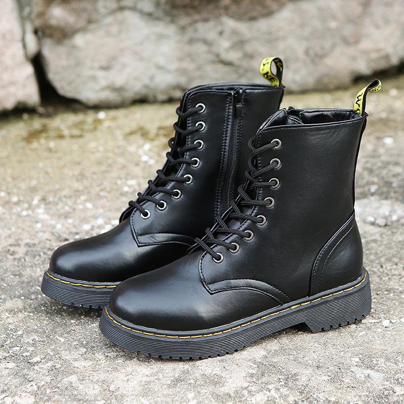 Autumn and Winter Footwear Women's Boots with Thick Soles Comfortable Plus-size Medium Boots