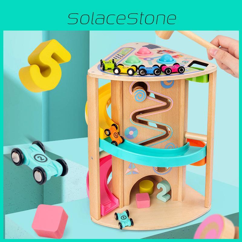 Wooden Multifunction Rotating Slide Car Toy For Baby Educational Play And Diy Fun