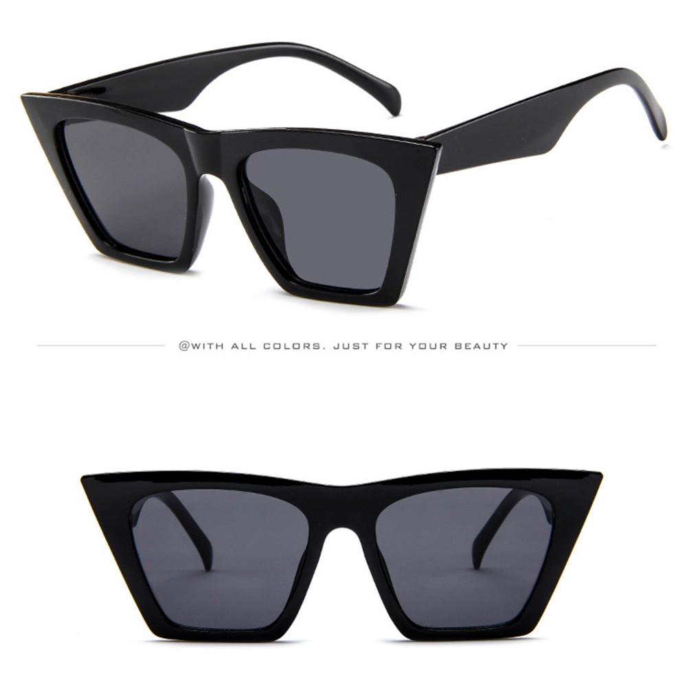 Mote kvinner Dame overdimensjonerte solbriller Vintage Retro Cat Eye solbriller