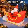 5.25FT Christmas Inflatable Toys Xmas Yard Party Decoration Santa Reindeer Sleigh Home Supplies Ornaments Gift With LED Light
