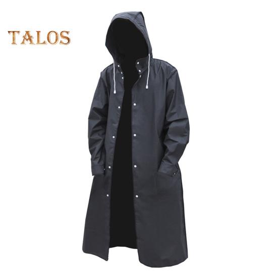 

Дождевик-пончо мужской водонепроницаемый длинный дождевик с капюшоном EVA дождевик куртка для пешего туризма велоспорта кемпинга рыбалки активного отдыха XXXL чёрный