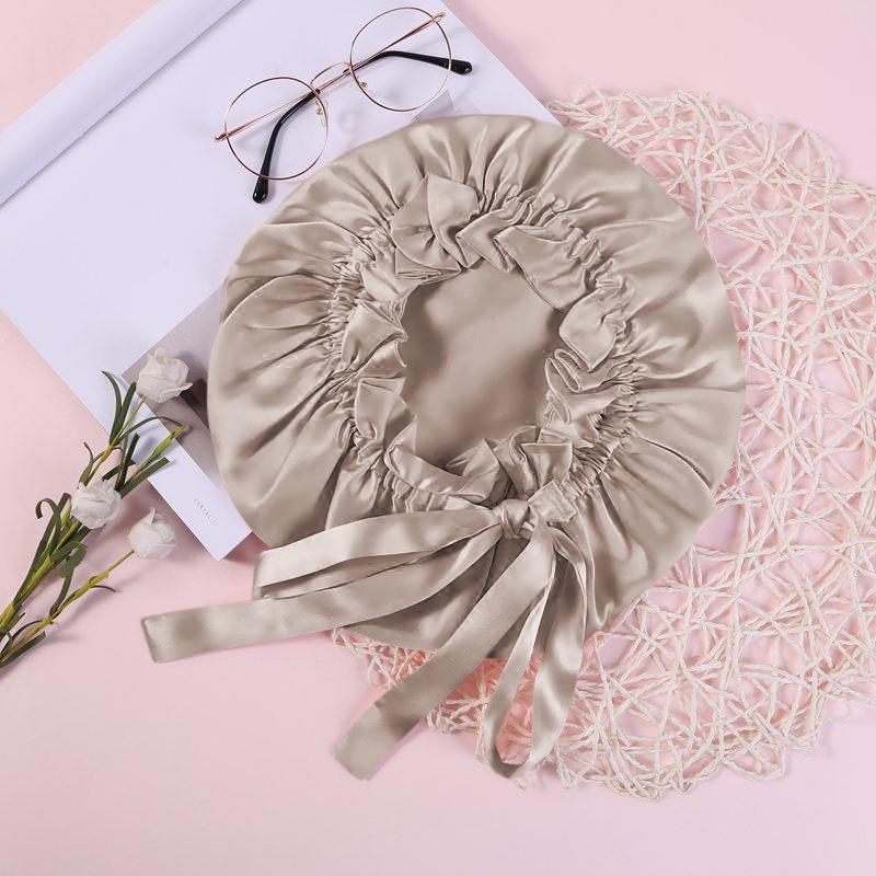 Doppellagige Maulbeerseide Schlafmütze für Damen - Haarpflege & Postpartaler Schutz