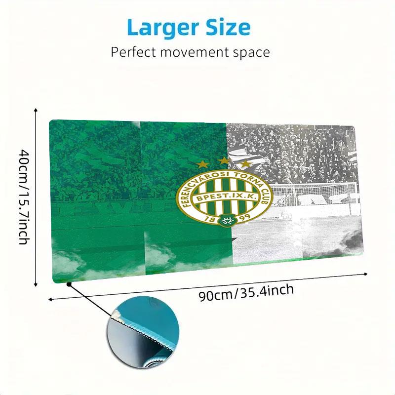 Ferencvárosi Torna Club Large Size Mouse Pad Large Gaming Table Cushion Non-slip Laptop Tablet Big Mousepad XXL Mat Mini PC Playmat With Lock edge