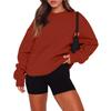 Women's Fashion Long Sleeve Crewneck Sweatshirt Top for Casual Everyday Wear