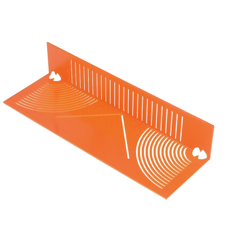 1 Stück Vierkantrohr Rundkante Zeichenlineal 45-Grad Winkelanleitung Zwei-Wege Zeichenwerkzeuge Kunststoff Präzisionsrohrschneidführung