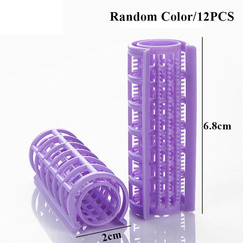 Plastikowe wałki do włosów, wałki zatrzaskowe, wałki samozaciskowe do samodzielnego montażu, do salonu fryzjerskiego, wstążka do kręcenia włosów, losowo