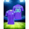 Printed Custom Name Team Name Numbers Football Jersey New Sports T Shirts Stripe Sports Jerseys Cool V Neck Tops Unisex Tee