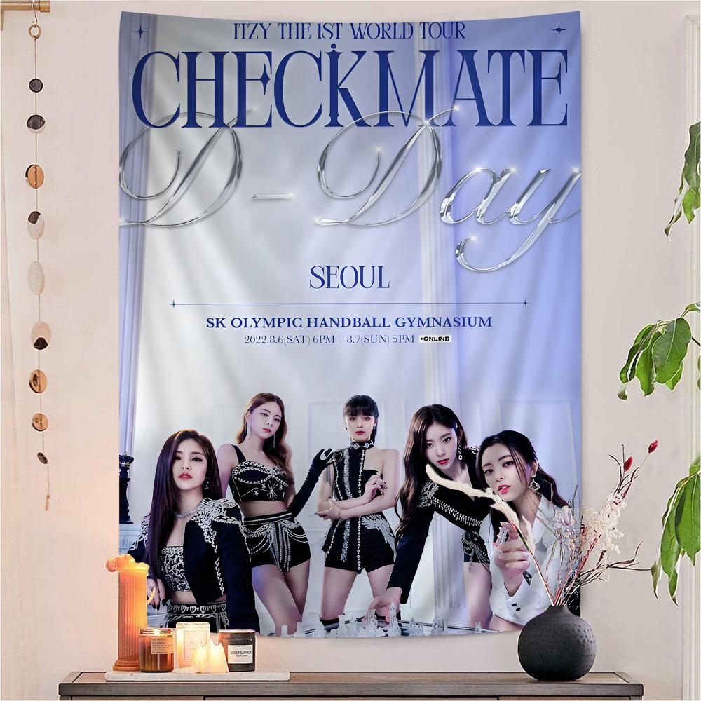 Kpop Group Itzy Hanging Bohemian Tapestry Indian Buddha Wall Decoration Witchcraft Bohemian Hippie Cheap Hippie Wall Hanging