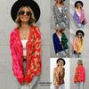 2026 Summer European & American Resort Colorful Patchwork Hollow-Out Beach Swimsuit Cover-Up for Women