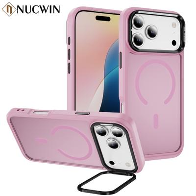 Magnetische Handyhülle mit Halterung für iPhone 17 Pro Max, 16, 15, 14, 13 Pro Max, 17 Air Plus, 11 – Kameraständer und stoßfeste Schutzhülle