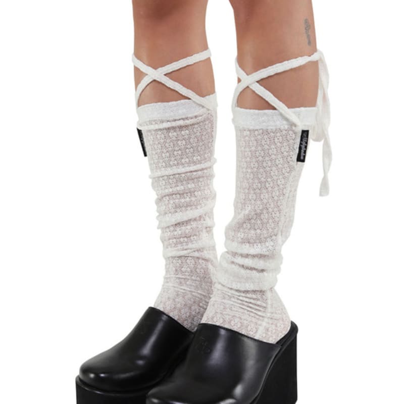 

КРУЖЕВНЫЕ ДЛИННЫЕ НОСКИ UGLYSHADOW(WHITE) FREE