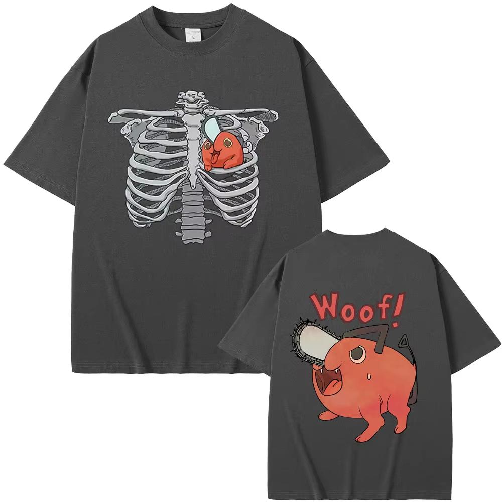 Anime Chainsaw Man Denji Pochita Funny Cosplay Printed Tshirt Mens and Womens Tshirt Mens Top Sports Tshirt Mens Tshirt