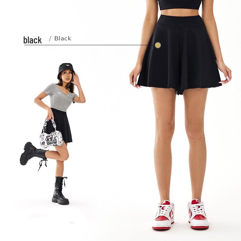 Women's Breathable Pilates & Yoga Set with Anti-Exposure Vest and Slimming Tennis Skirt