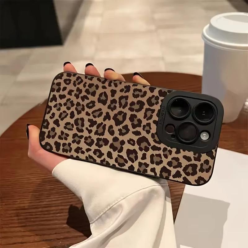Black Eyes And Leopard Print Phone Case For iPhone 17 16 15 14 13 12 11 Pro Max XS X XR Plus 16E Air Shockproof Bumper Cover