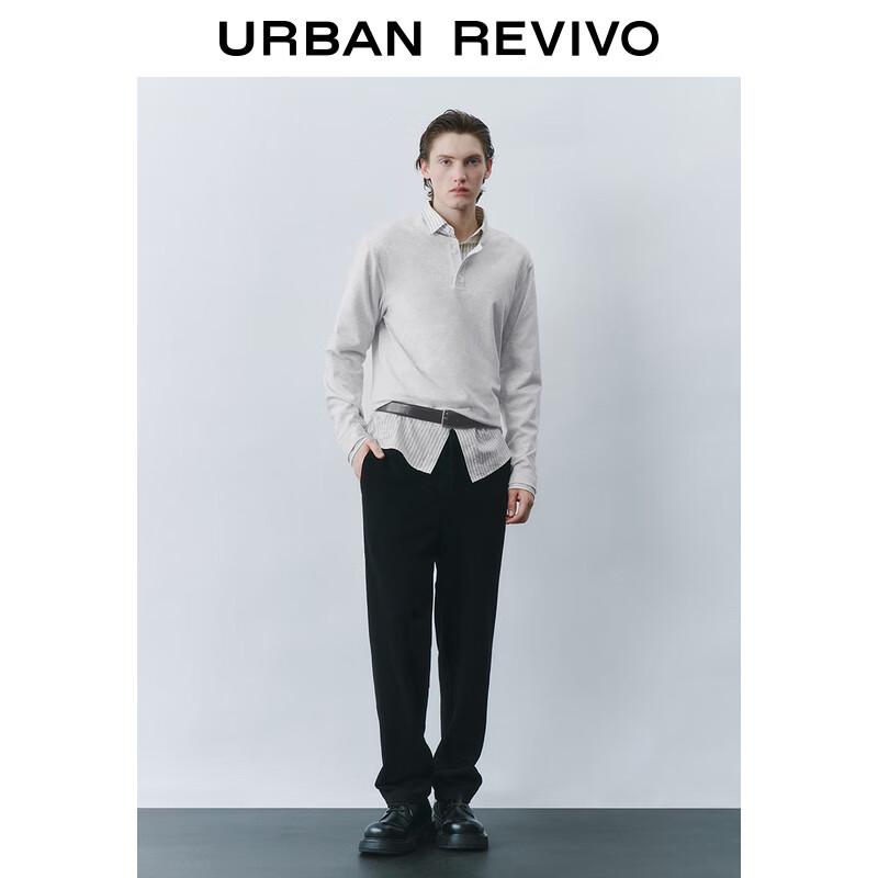 

Мужская футболка UR с круглым вырезом на пуговицах и длинным рукавом XXL