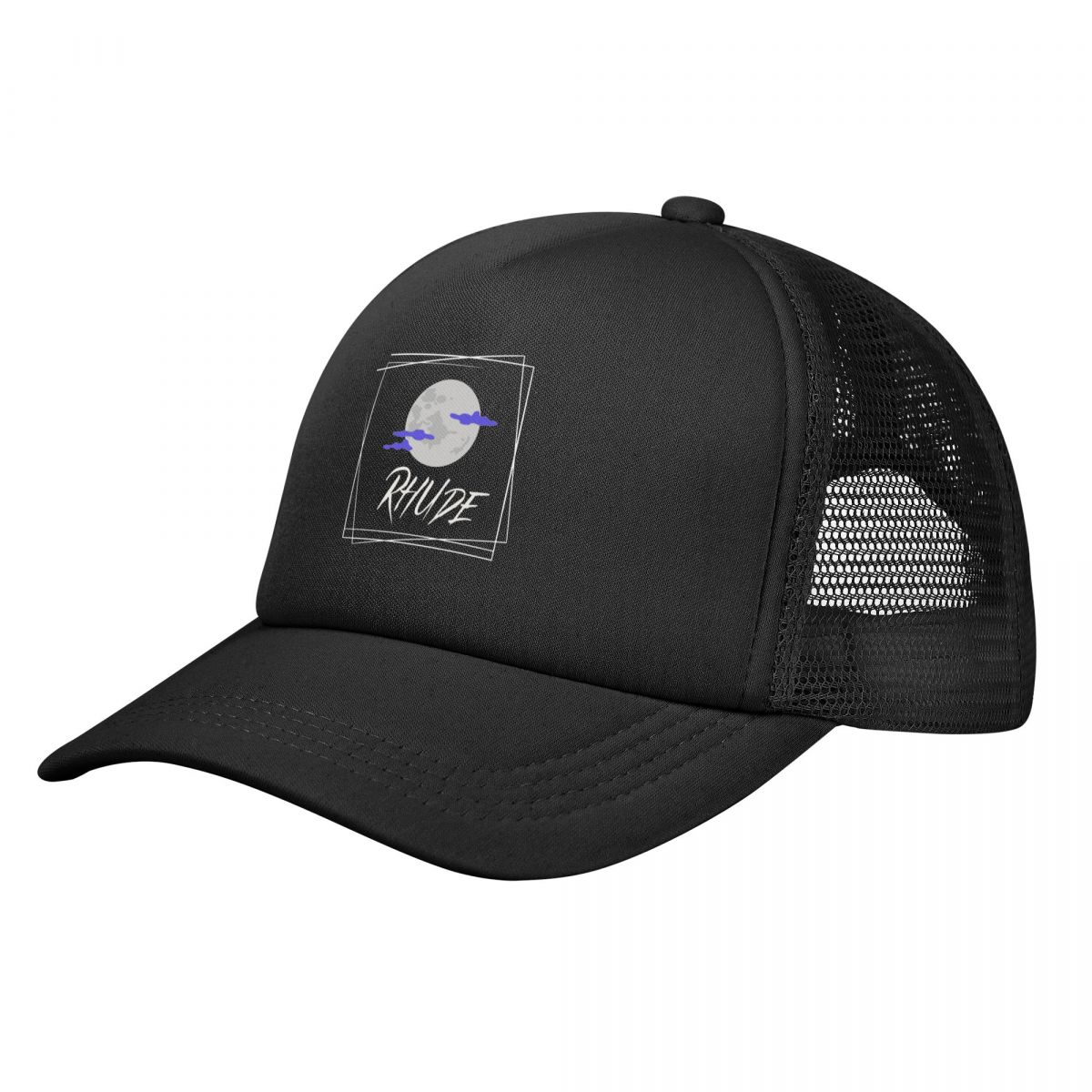 

RHUDE Moonlight Trucker Hat Adult Fashion Hats Sun Hat Sports Cap Breathable Snapback Caps Mesh Baseball Caps Summer