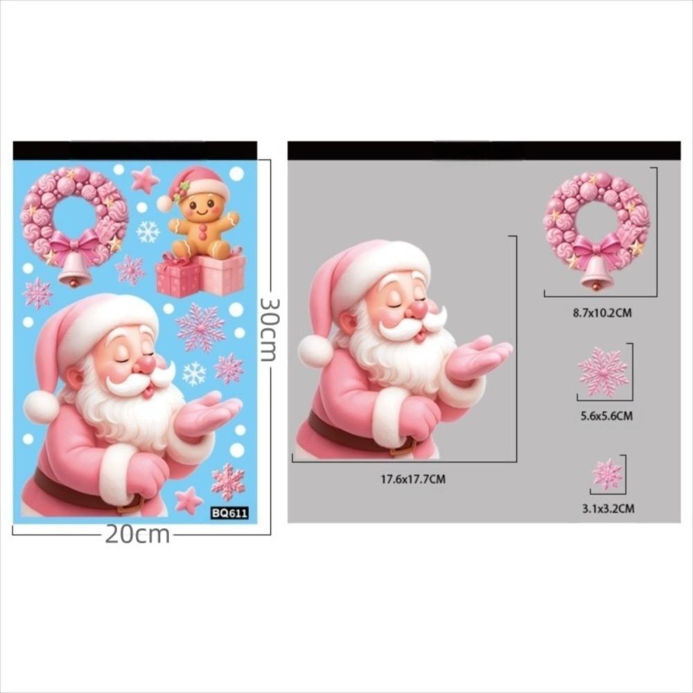 New PVC Window Stickers Snowflake Santa Claus Christmas Stickers Reindeer Glass Windows Decor Glass Sticker Home Decor