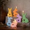 DIY Easter Bunny Candle Silicone Mold Love Cute Rabbit Handmade Soap Aromatherapy Gypsum Ornament Resin Crafts Molds Home Decor