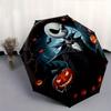 Jack Skellington,Halloween Automatic Opening and Closing Fashion umbrella - 8-rib Folding Design, Lightweight and Portable, Suitable for Dai