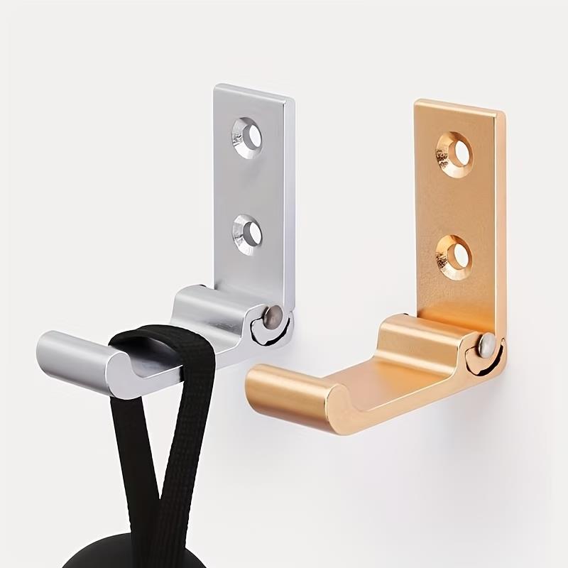1pcs Heavy-Duty Aluminum Alloy Folding Coat Hooks – Wall-Mounted, Rust-Resistant, for Coats, Towels, Hats, Bags, Gear