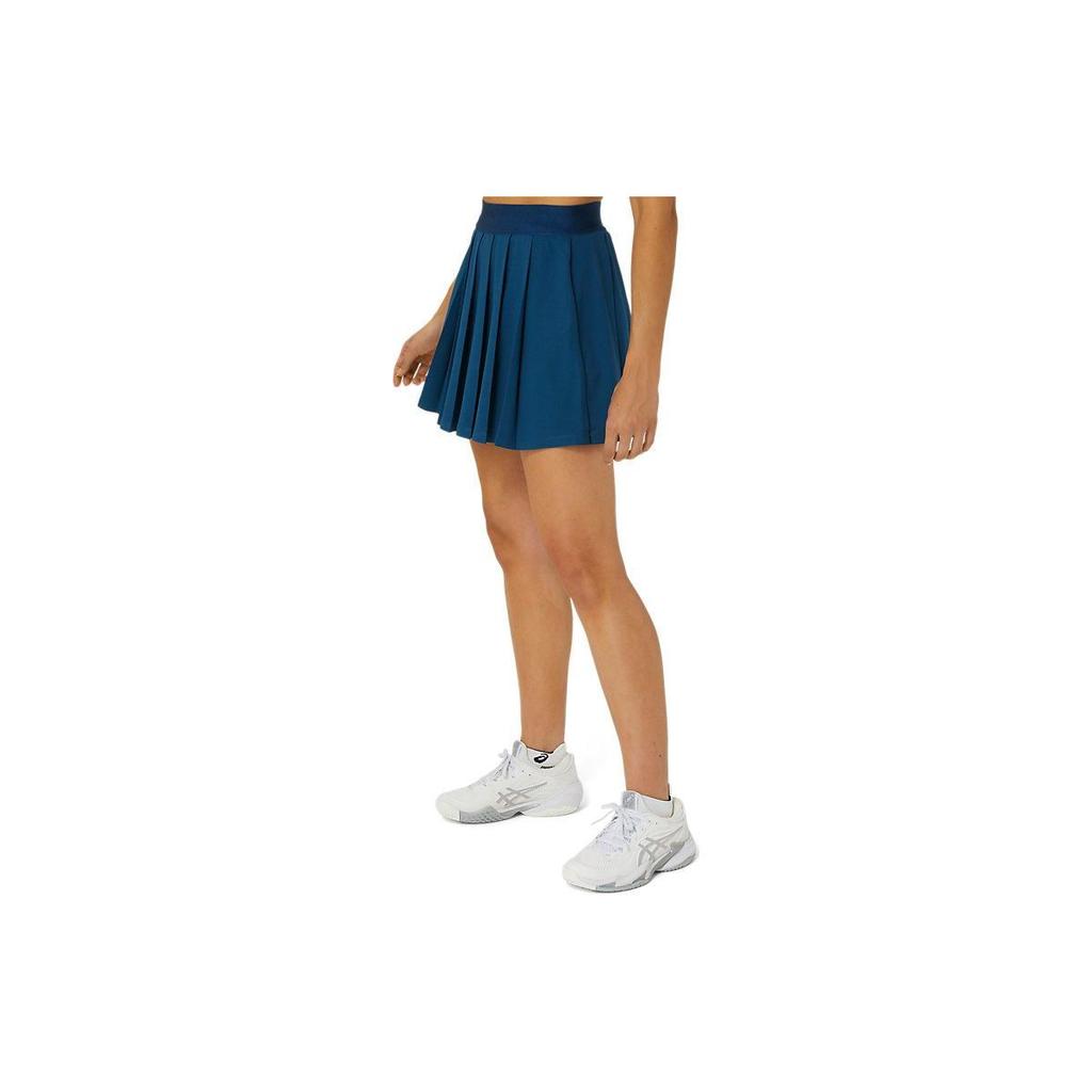 Asics Classic Skort Solid Color Elastic Waist Classic Quick-Dry Pleated Casual Skirt Women skirts Blue 2042A299-412