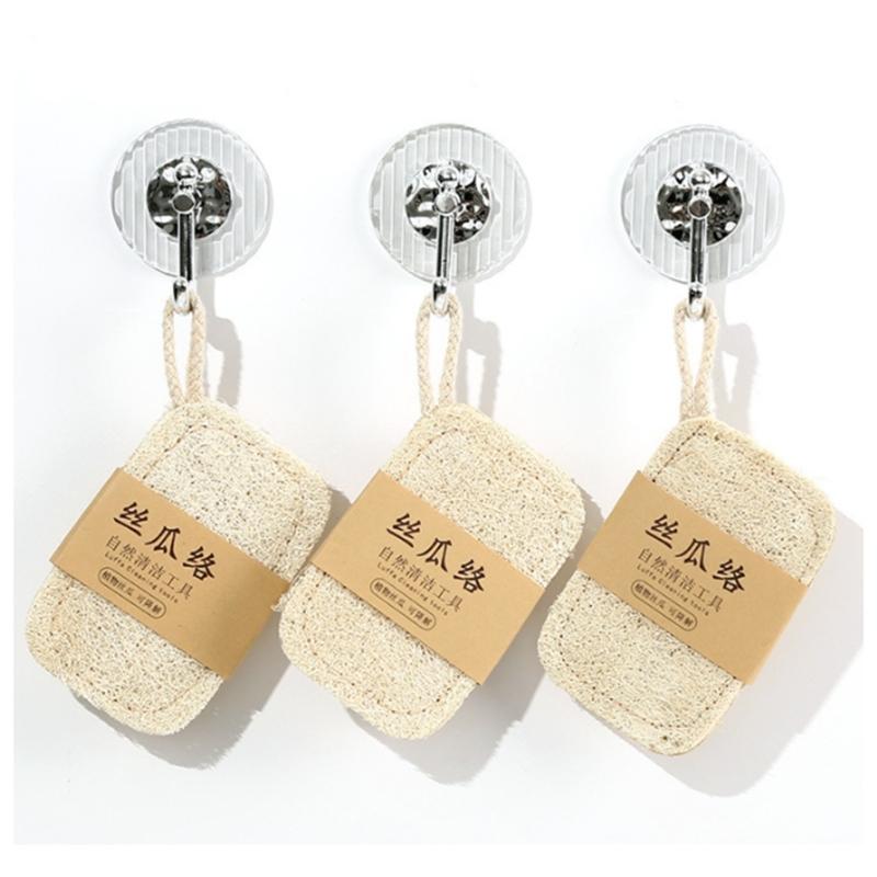 6PCS Loofah Sponge Dish Brush MultiPurpose Kitchen Cleaning Tool For Dishes Cookware Surfaces Scratch Prevent