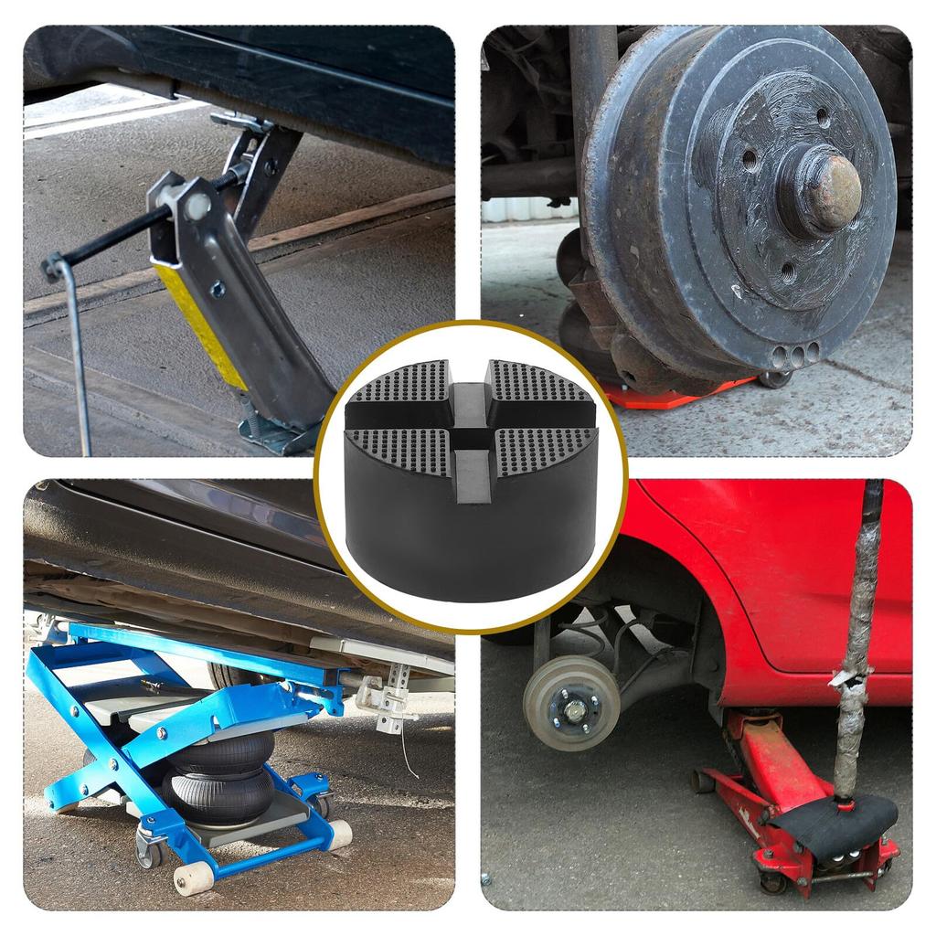 YARDWE Universal Jack Stand Pad, Load Capacity Reinforced Rubber Lift Pad Car Floor Jack Extension Adapter Multi-Purpose Lower Support Parts