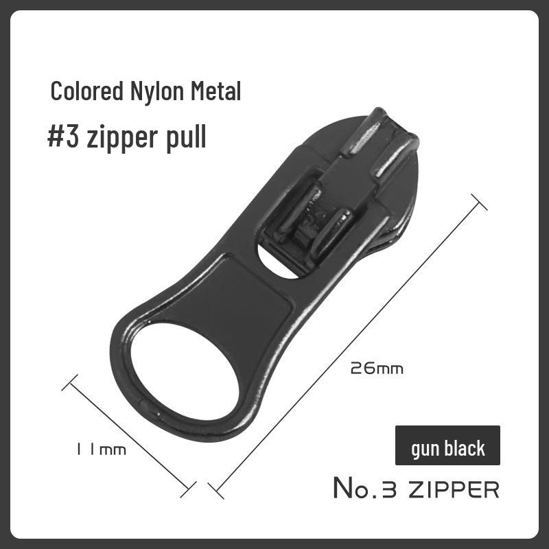 Nylon- und Metall-Reißverschlussanhänger für Jacken und Taschen (Nein. 3 & Nein. 5)