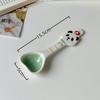 1PCS Cute Underglaze Ceramic Spoon Cartooon Long Handle Perfect For Home Dessert Spoon Yogurt Oatmeal Kitchen Accessories4