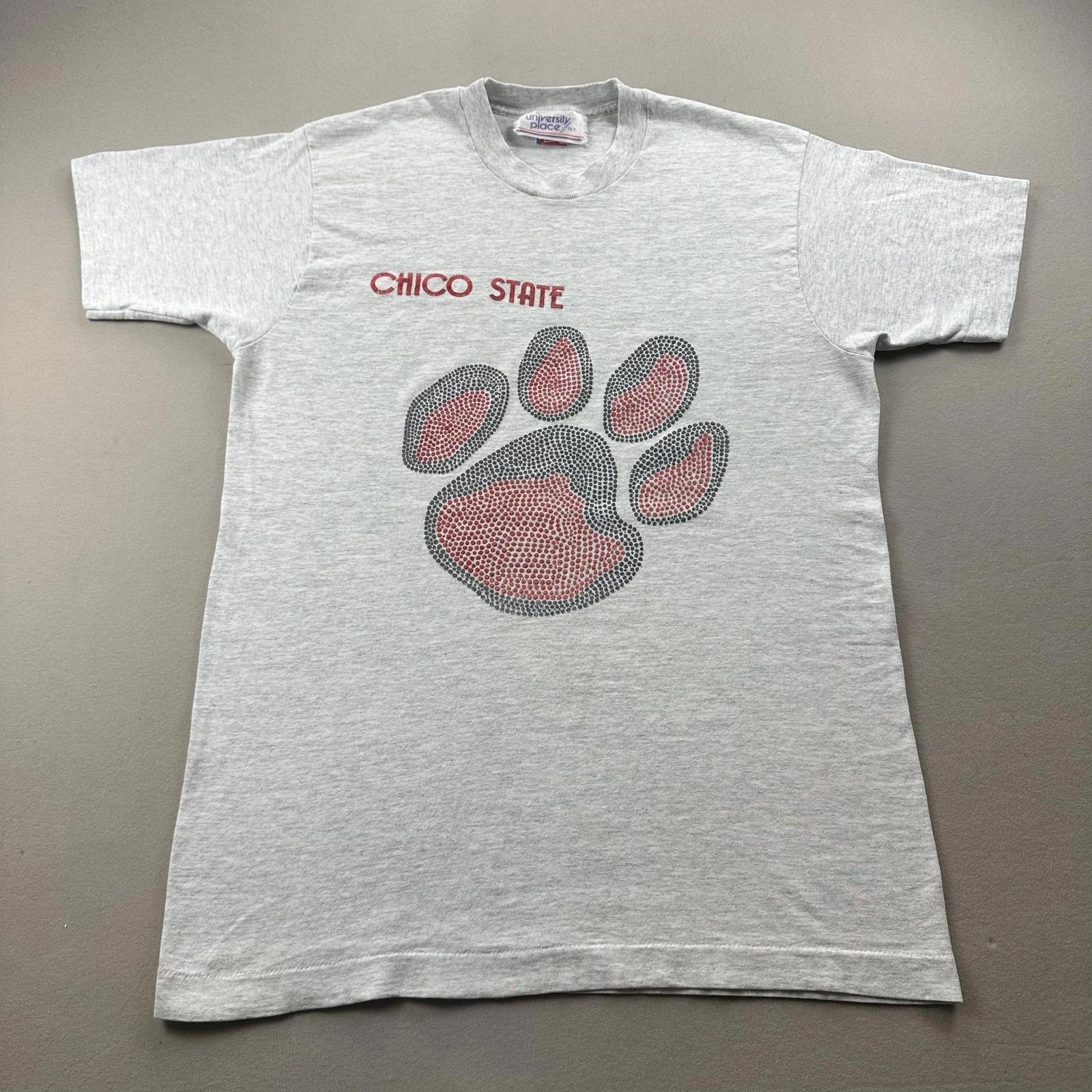 Vintage Chico State T-Shirt Mens Large Gray Wildcats University College NCAA 90s 3XL