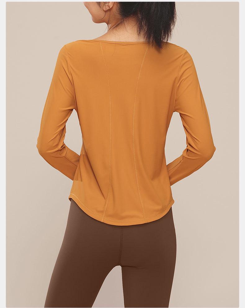 Women's Autumn/Winter Quick-Dry Yoga and Pilates Top - Long-Sleeved Fitness and Running T-Shirt