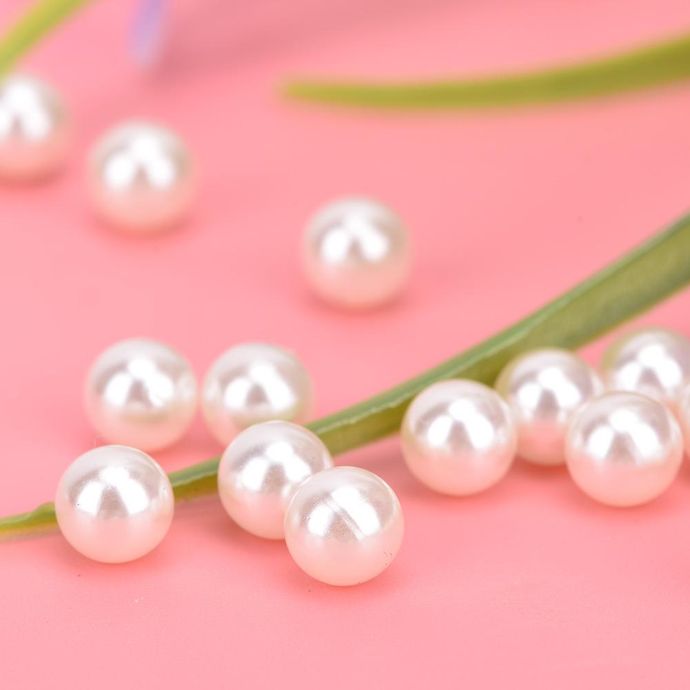 50G Non Porous Imitation Pearls Decoration HairClothes Supplies Jewelry Accessories(Beige)