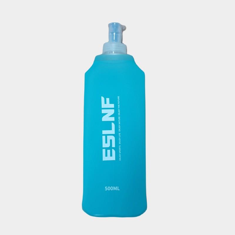 

500ml Collapsible Water Bottle Soft Flask BPA Free Folding TPU Outdoor Sport Portable Water Bag for Running Camping озеро синий